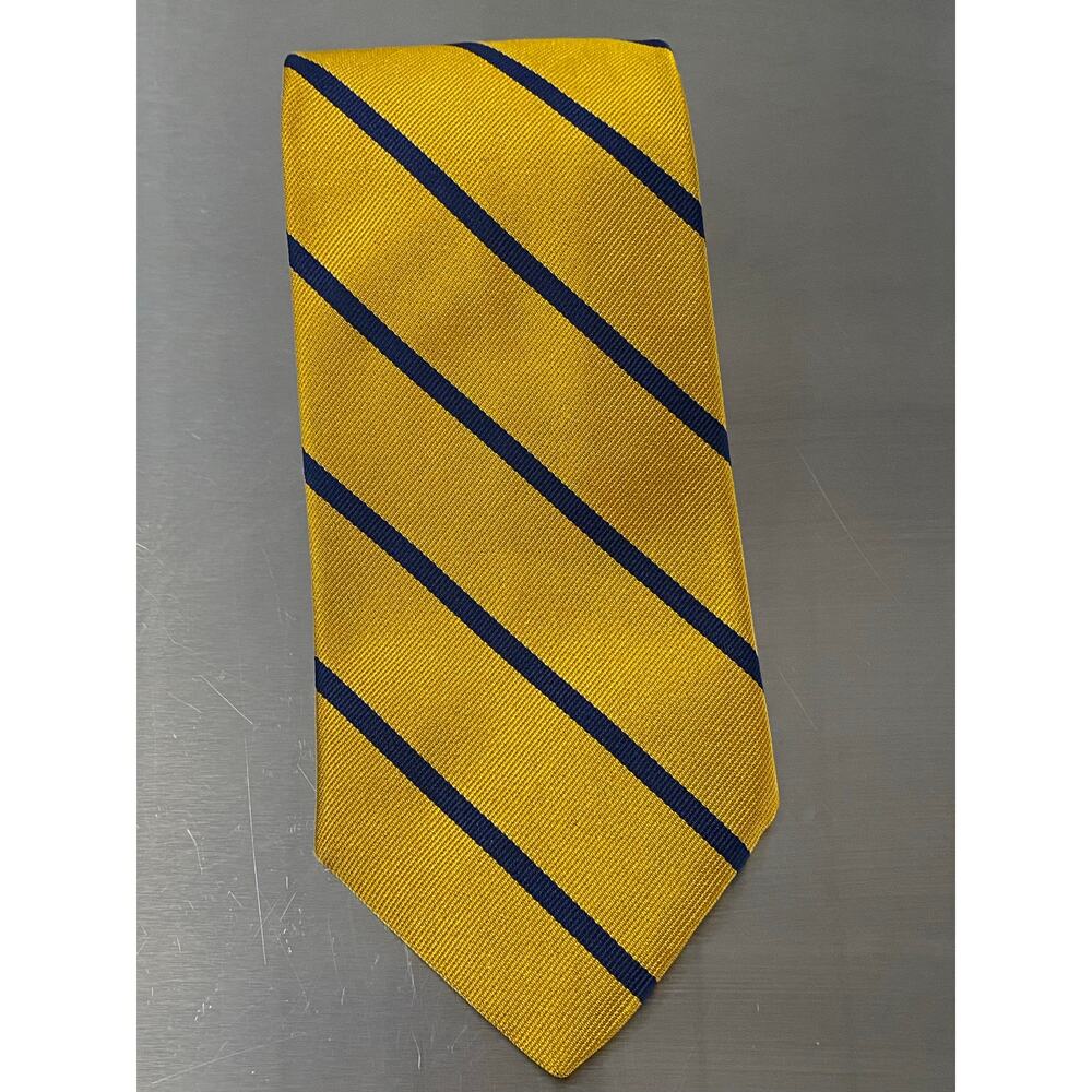 Brooks Brothers Yellow and Bue 100% Silk Tie